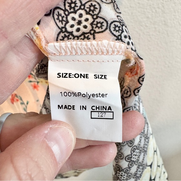 Boho Patchwork Kimono Floral Cottagecore Festival Layering One Size Sheer Top OS - Picture 4 of 7